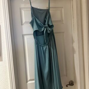 Amazon Teal Backless Dress